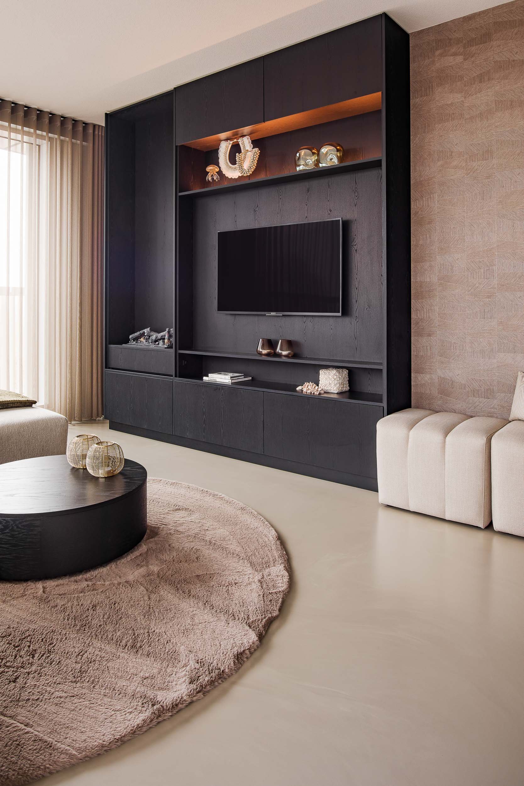 PU Gietvloer Smitfloor Geldrop-in strakke woonkamer