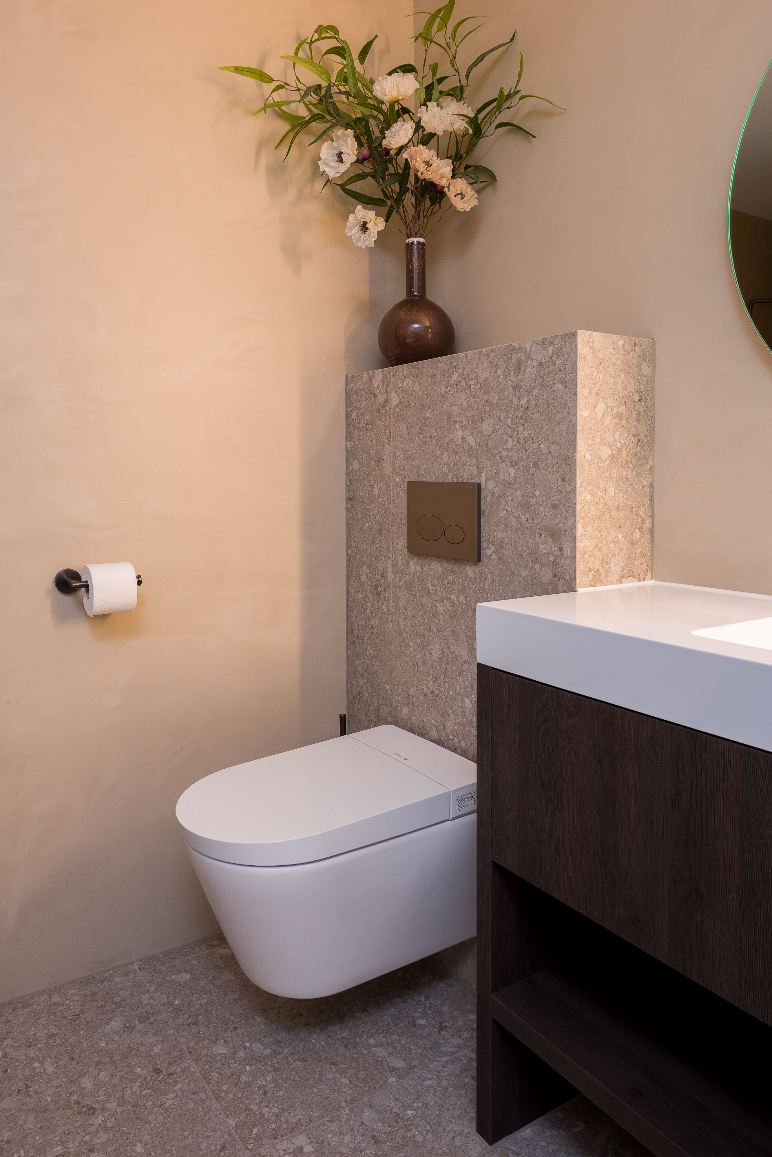 Badkamer beton cire wand - project nuenen 6