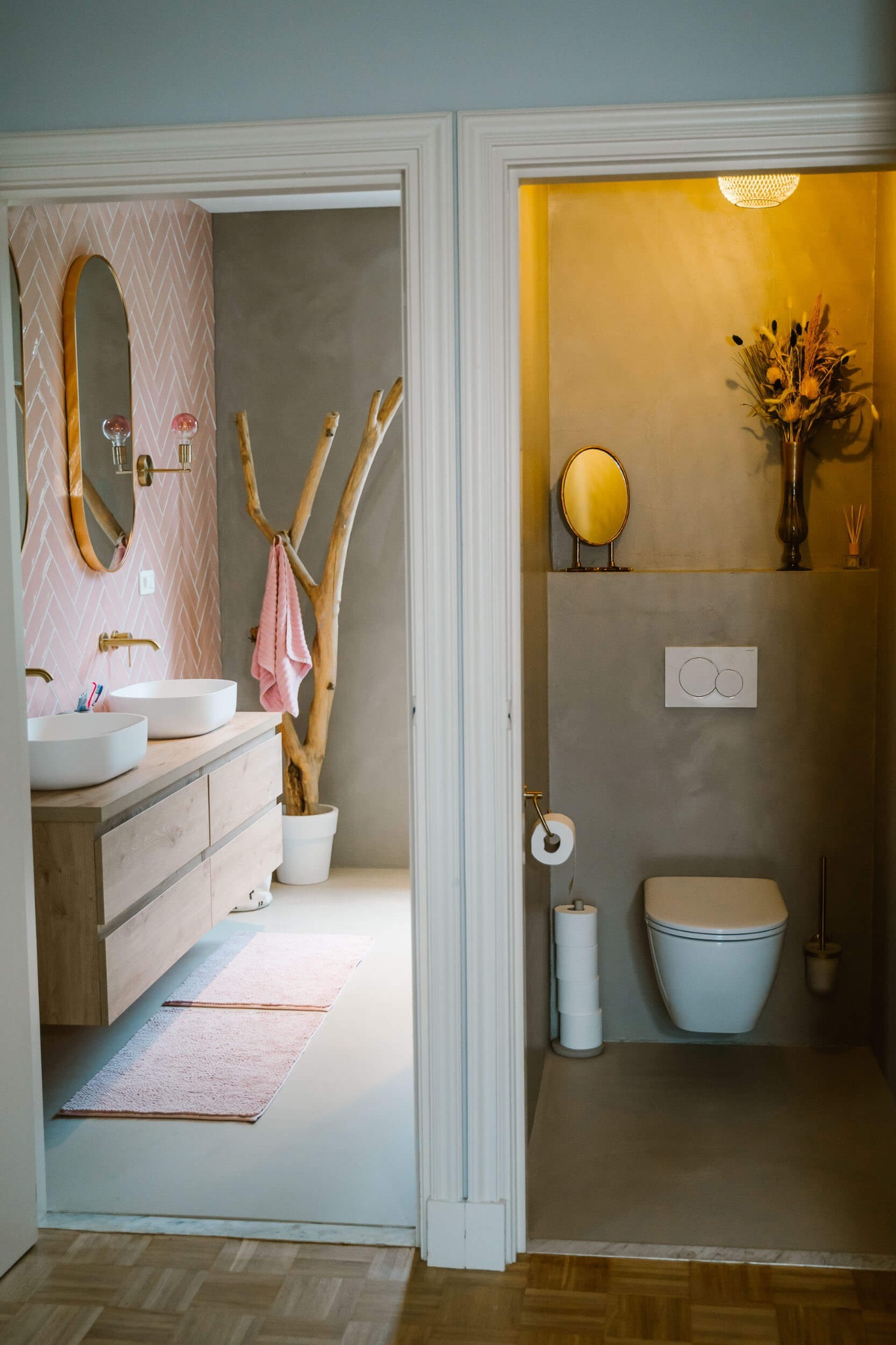 Béton Ciré Smitfloor Geldrop Toilet met Béton Ciré wanden en vloer