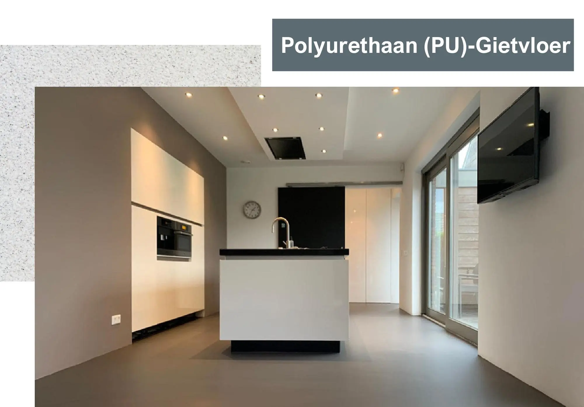 Polyurethaan (PU) gietvloer -Banner keuken
